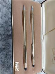 CROSS WRITING INSTRUMENTS 1/20 10KT GOLD FILLED PEN & PENCIL SET